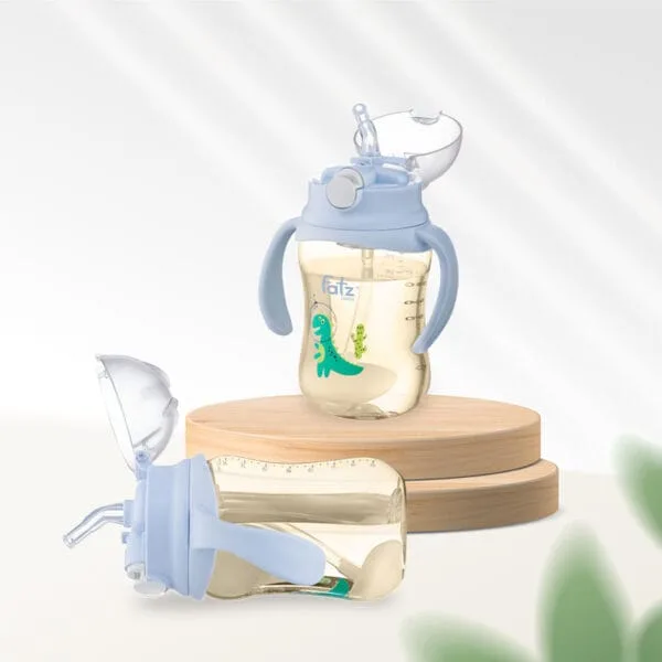 Bình tritan bật hút 2 tay cầm với phao 360 độ 250ML Fatzbaby FB0250NH